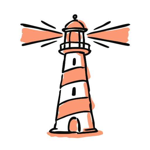 lighthouse with a turning light SVG